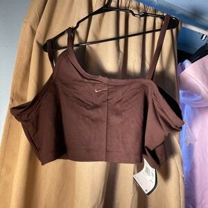 Nike Women's Dark Brown Crop Top